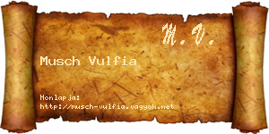 Musch Vulfia névjegykártya